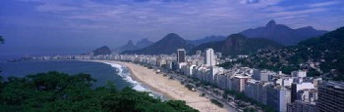 Copacabana Beach Rio De Janeiro Brazil Canvas Art - Panoramic Images (18 x 6)