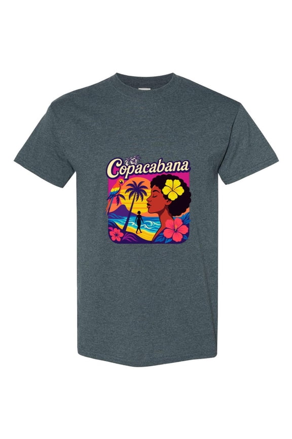 Copacabana Brazil Rio De Janeiro Beach Travel Souvenir T-Shirt, for men & women, up to size 5XL