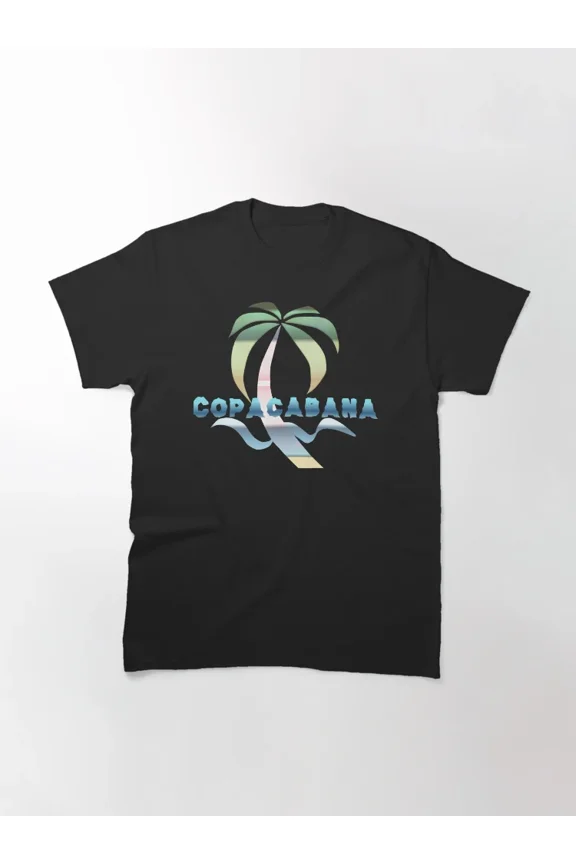 Copacabana Logo Brazil Retro Beach Summer Vacation Graphic Design Unisex T-Shirt, S-5XL