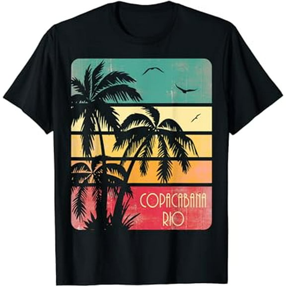 Copacabana Rio Vintage 80s Retro Summer T-Shirt
