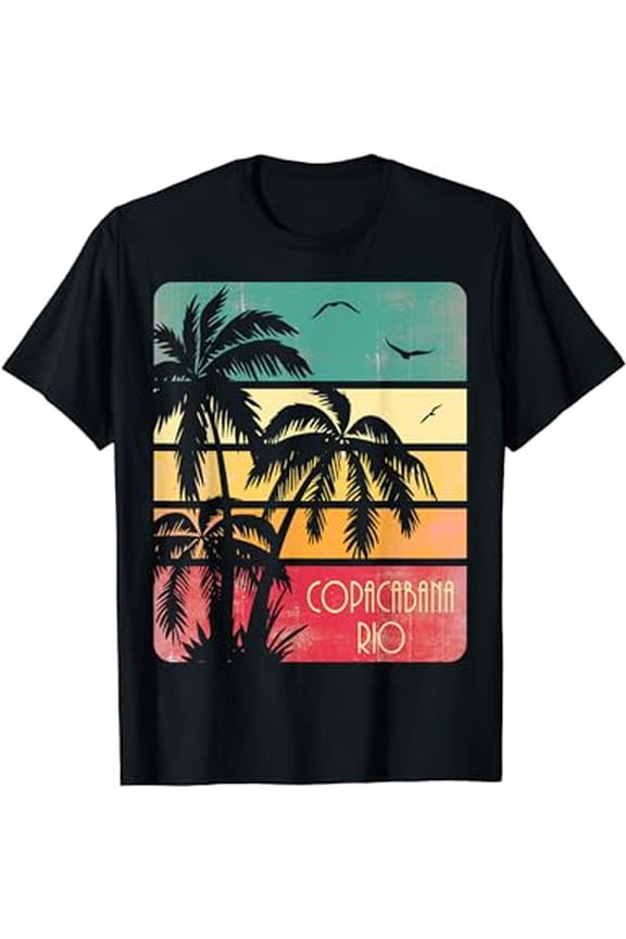 Copacabana Rio Vintage 80s Retro Summer T-Shirt