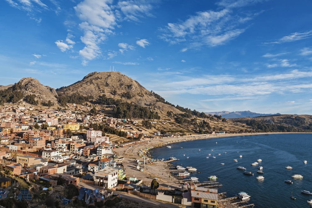 Copacabana at Lake Titicaca Bolivia Canvas Art - Carl Bruemmer Design Pics (38 x 24)