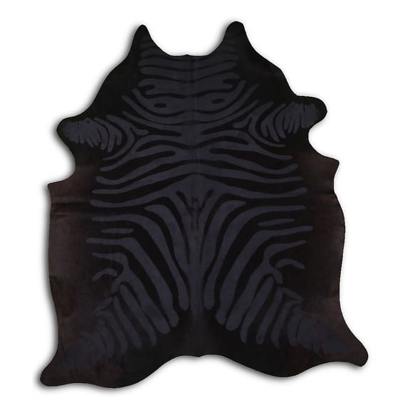 Copacetic cowhide rugs for sale ZEBRA DISTRESSED BLACK ON BLACK rug