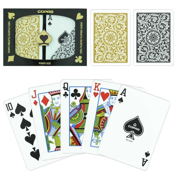 Copag 1546 Black Gold Poker Size Regular Index