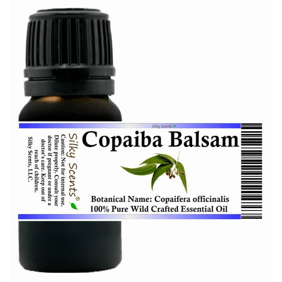 Copaiba Balsam Wild Crafted Essential Oil 5 ml (1/6 fl oz) - 100% Pure and Natural by Silky Scents