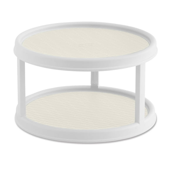 Copco 12-inch 2-Tier nonskid Turntable with a Cream Liner