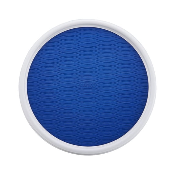 Copco 12-inch Diameter Non-Slip Turntable in Blue and White