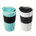 thumbnail image 1 of Copco 2 Pack Set Ceramic Desk 10 Fluid Ounce Mugs, Blue and White, 1 of 5