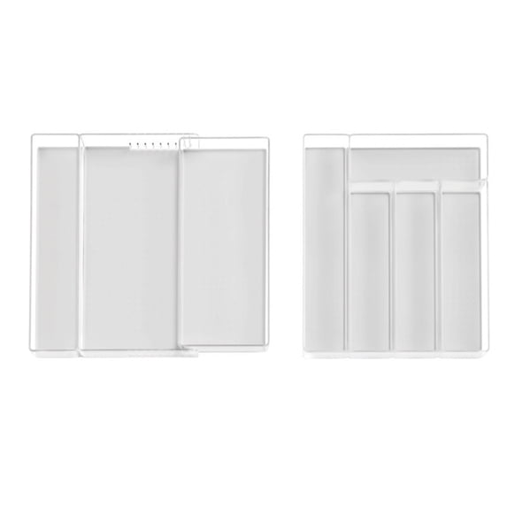 Copco 2-piece Clear Flatware Drawer Organizer Set with a Gray Liner
