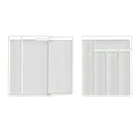 Copco 2-piece Clear Flatware Drawer Organizer Set with a Gray Liner