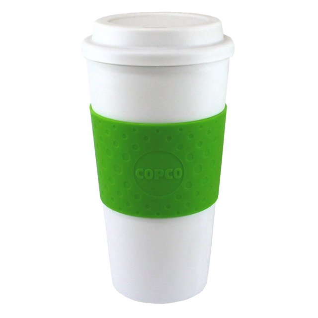 Copco Acadia Plastic 16 oz Coffee Travel Mug, Kiwi Green, Dishwasher