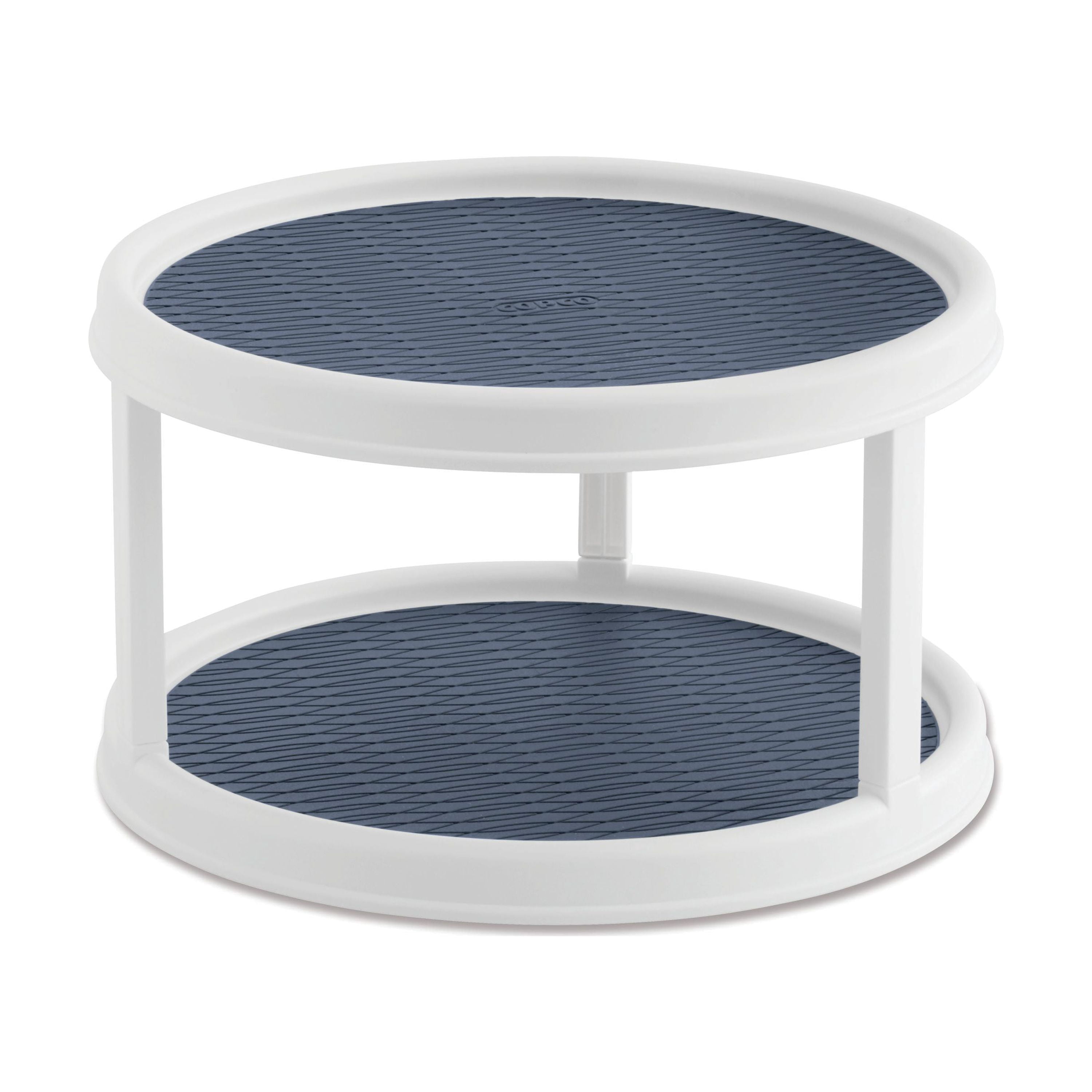Copco Basics 12-inch 2 Tier Turntable in White and Navy - Walmart.com