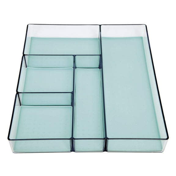 Copco Basics Clear Multi Compartment Organization in Aqua