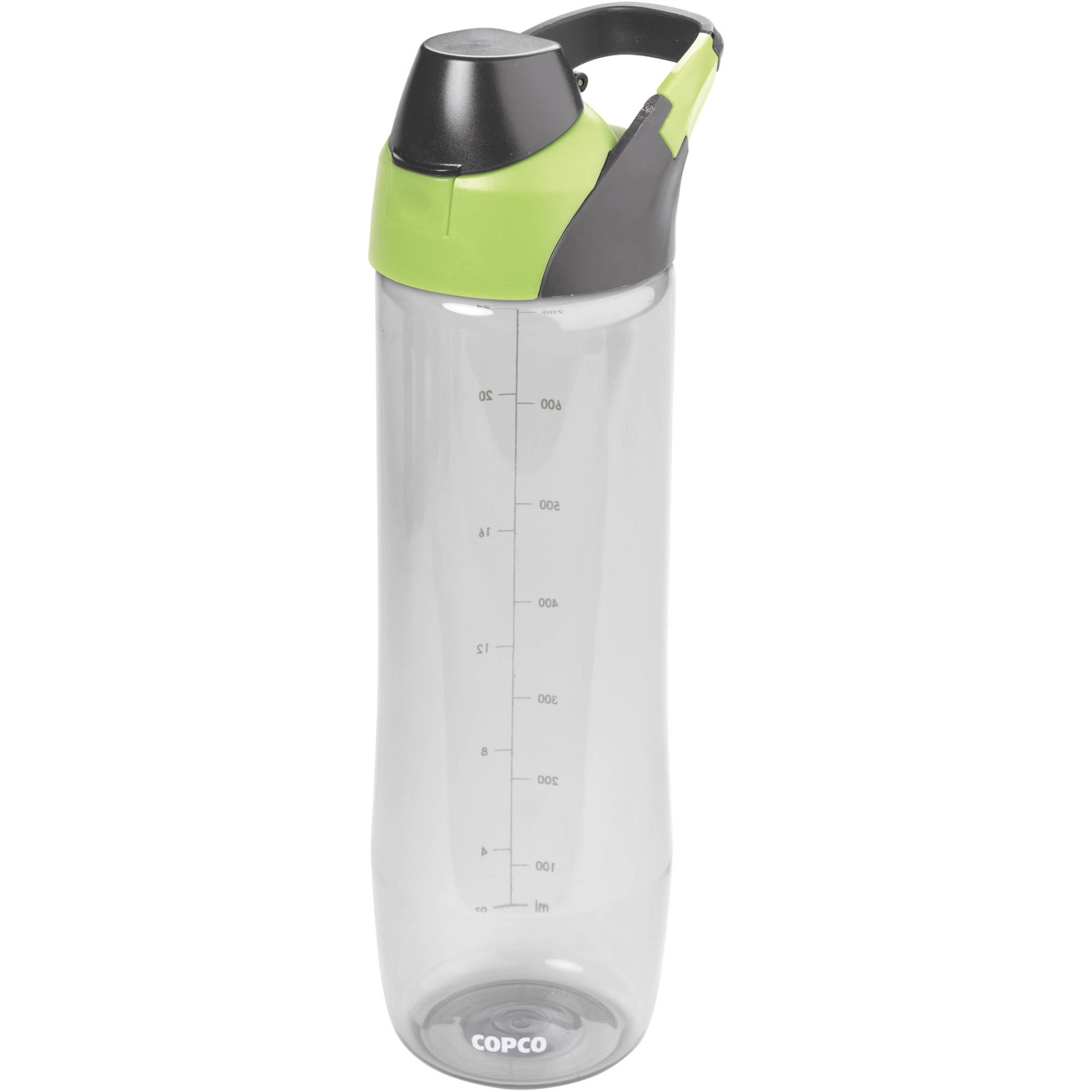 Copco Clip-and-Go Sports Water Bottle with Flip Top Lid, 24-ounce, Green