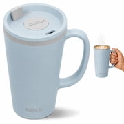 Copco Cone 16oz Insulated Desk Mug with Slide-Closure Lid - Light Blue