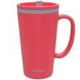 thumbnail image 1 of Copco Cone 16oz Insulated Travel Mug with Handle, Double Wall, Slide-Closure Lid, BPA-Free, Microwave & Dishwasher Safe, Reusable Plastic Travel Coffee Tumbler - Portable Coffee Cup (Coral Red), 1 of 7