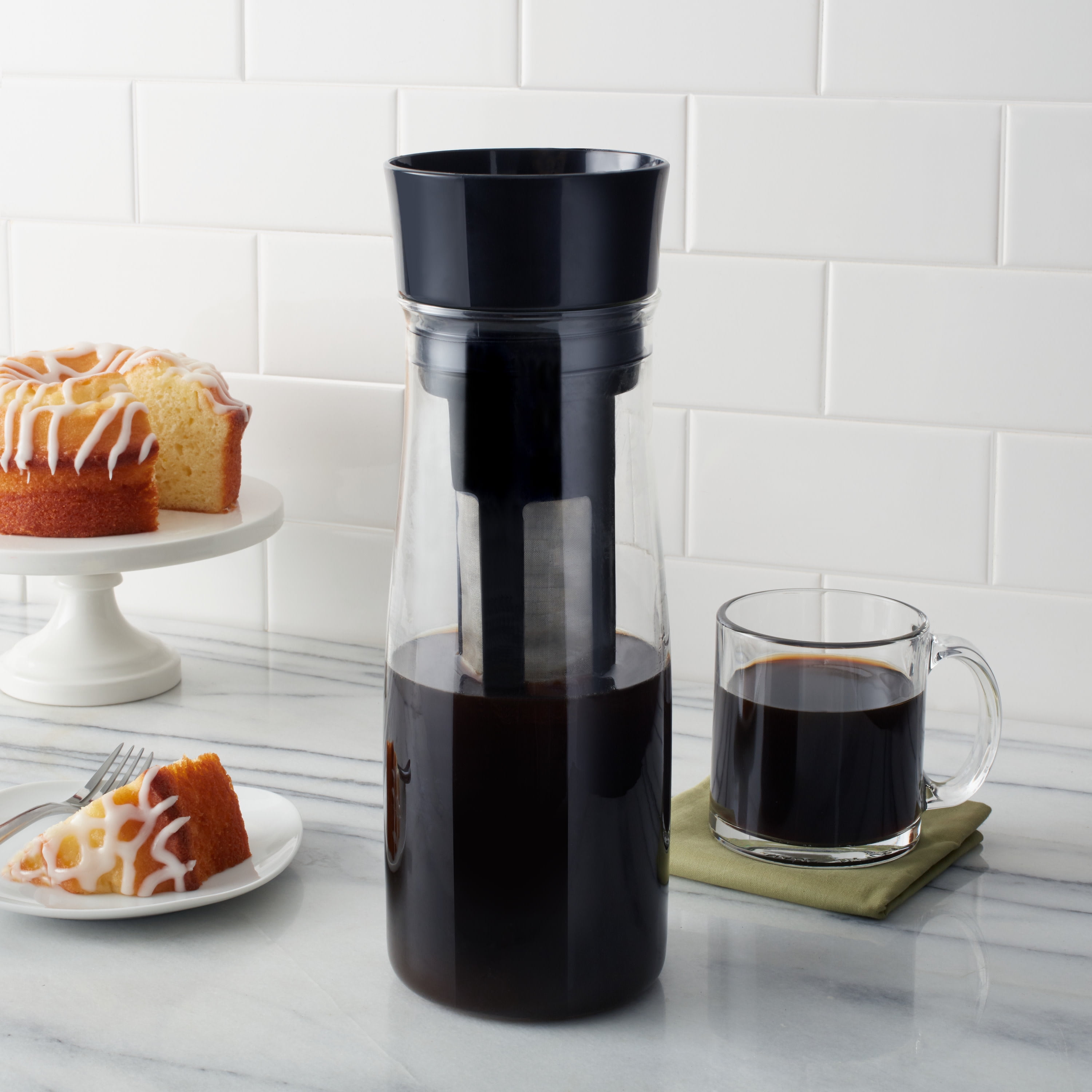 Copco Forty-ounce Borosilicate Glass Cold Brew Coffee Maker Black 