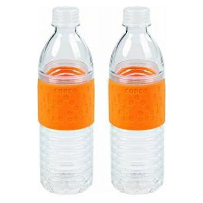Copco Hydra Reusable Water Bottle 16.9 Ounce, Orange -2 Pack