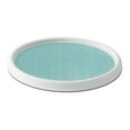 thumbnail image 1 of Copco Non-Skid Pantry Cabinet Lazy Susan Turntable, 12-inch, White/Aqua, 1 of 6
