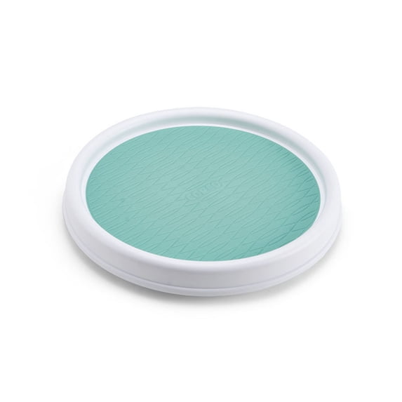 Copco Non-Skid Pantry Cabinet Lazy Susan Turntable, 9-inch, White/Green