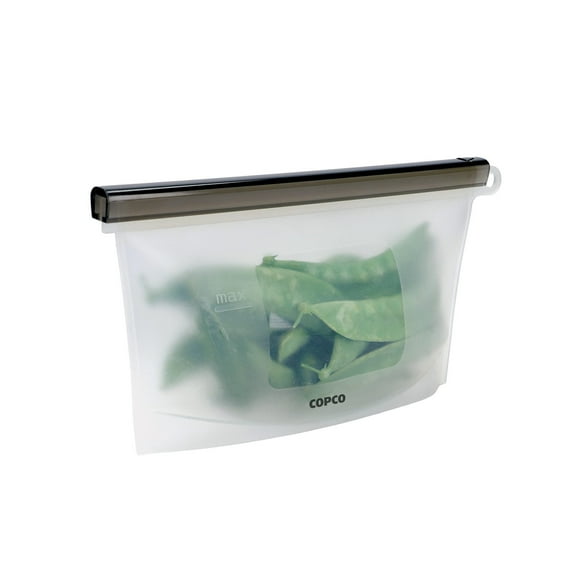 Copco Silicone Food Grade Reusable Storage Bag, Small 16.9 oz., Clear