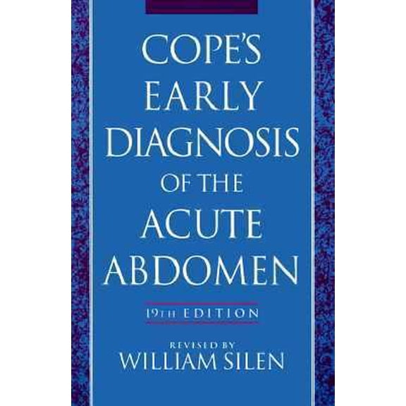 Pre-Owned Cope's Early Diagnosis of the Acute Abdomen (Paperback) 0195097599 9780195097597