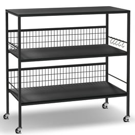 4 Tier Rolling Stackable store (Black)