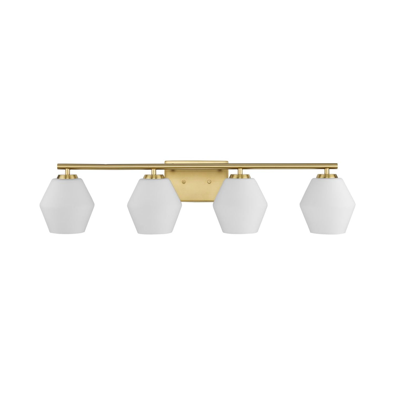 Copeland Brushed Gold 4-Light Vanity with Opal Glass Shades