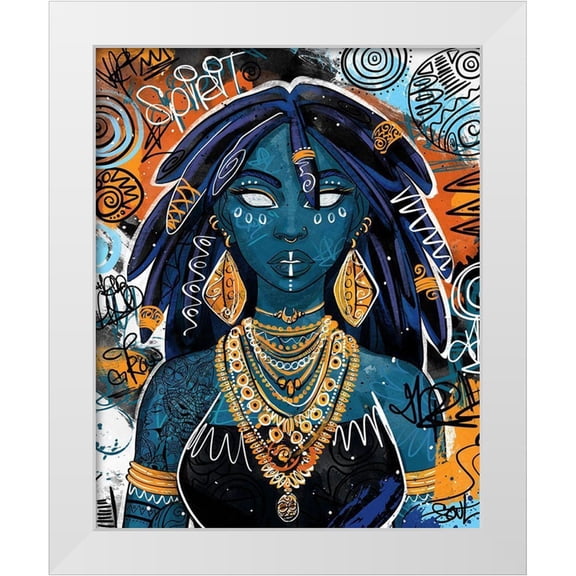 Copeland, Justin 12x14 White Modern Wood Framed Museum Art Print Titled - Ogechi