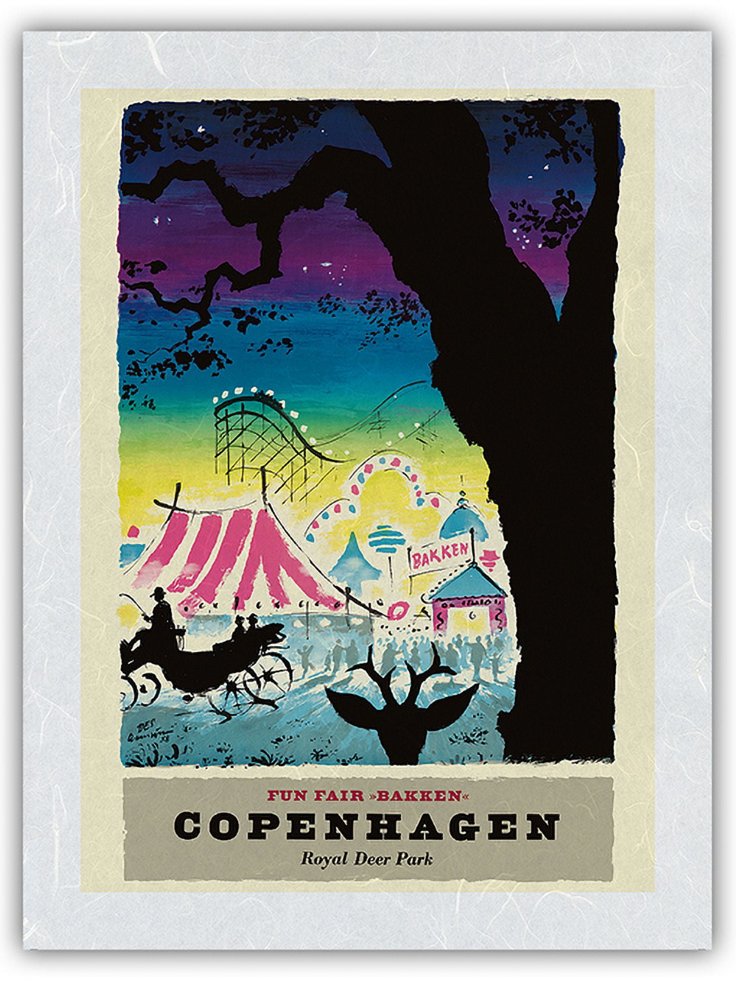 Copenhagen Denmark Bakken Fun Fair Amusement Park Royal Deer Park