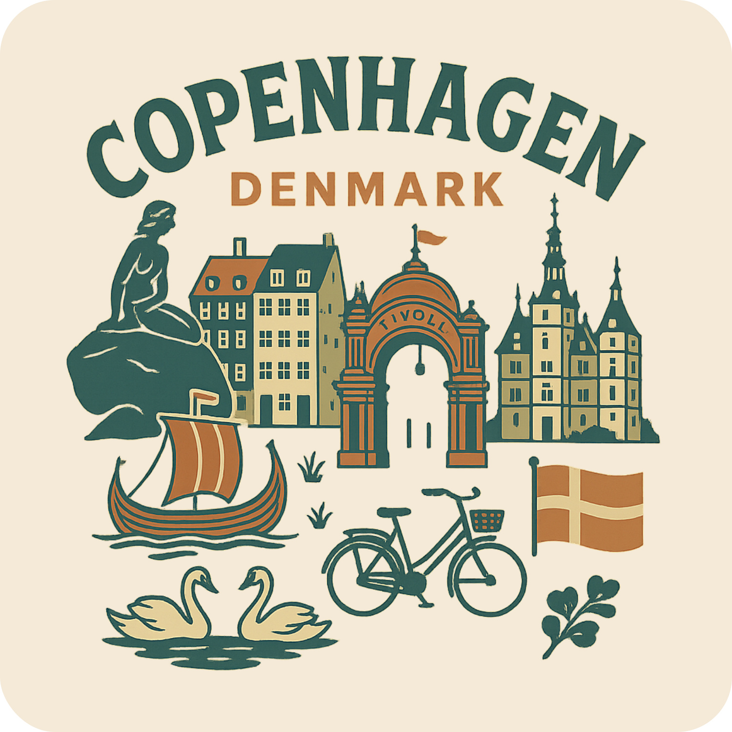 Denmark Meme Sticker Copenhagen Denmark Keepsakes Souvenir Vinyl Sticker – Destination ...