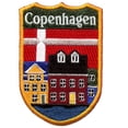 thumbnail image 1 of Copenhagen Denmark Shield Embroidered Iron On Patch, 1 of 2