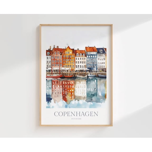 Copenhagen Denmark Wall Art Home Decor Poster Poster, Unframed Size 24x36
