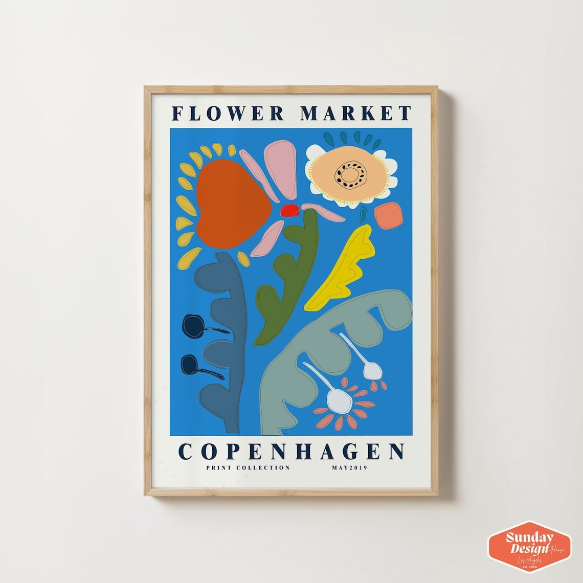 Copenhagen Flower Market Wall Art Print, Botanical Decor - Walmart.com