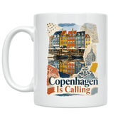 Copenhagen Is Calling Nordic Design - City Traveler - 11 oz Ceramic Coffee Mug