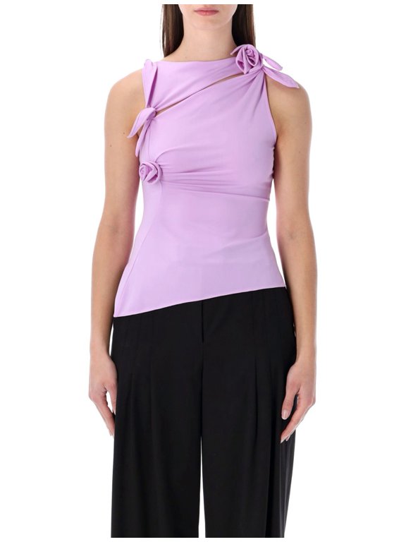 Flower Asymmetrical Floral Knot Top (Women's)