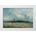 thumbnail image 1 of Copestick, Alfred 18x13 White Modern Wood Framed Museum Art Print Titled - New York from the Harbor Showing the Battery and Castle Garden, 1 of 4