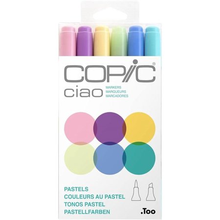 Copic Ciao, Alcohol Markers, 6pc Set, Pastels