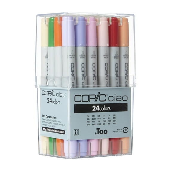 Copic Ciao Marker Set, 24-Colors, Basic