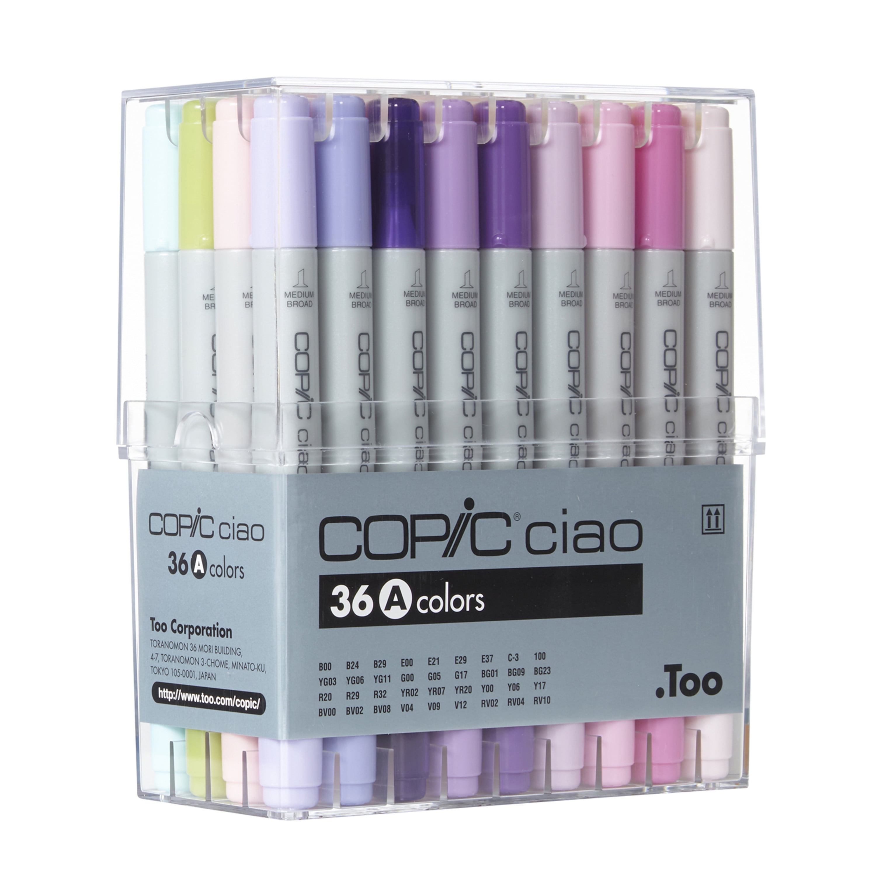 Copic Ciao Marker Set, 36-Colors, Set A - Walmart.com