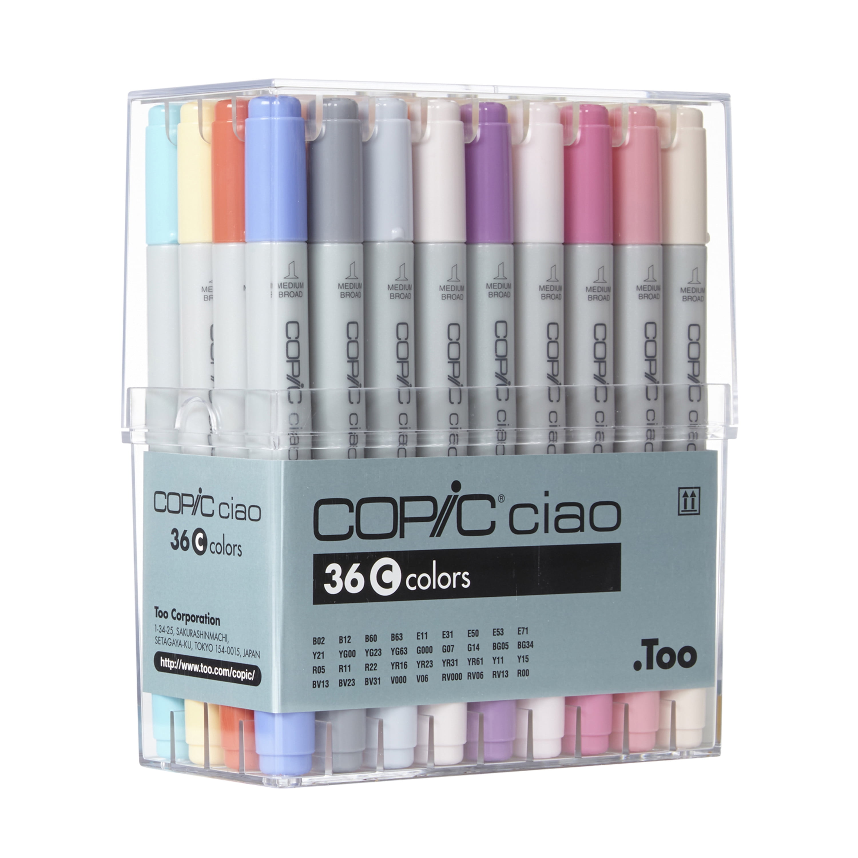 Copic Ciao Marker Set, 36-Colors, Set A - Walmart.com