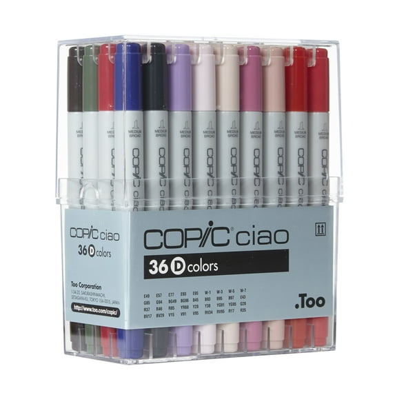 Copic Ciao Marker Set, 36-Colors, Set D