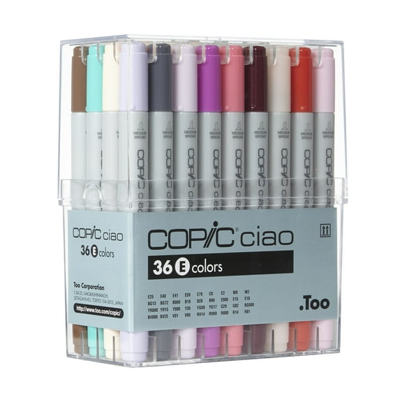 Copic® Ciao Marker Set, 36-Colors, Set E