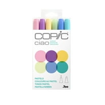 Copic Ciao Marker Set, 6-Colors, Pastels