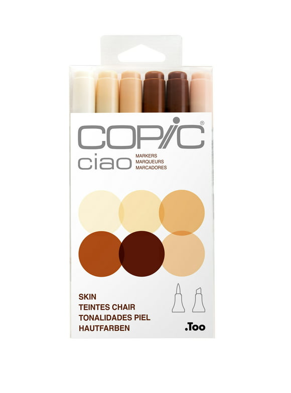 Copic Ciao Marker Set, 6-Colors, Skin Tones