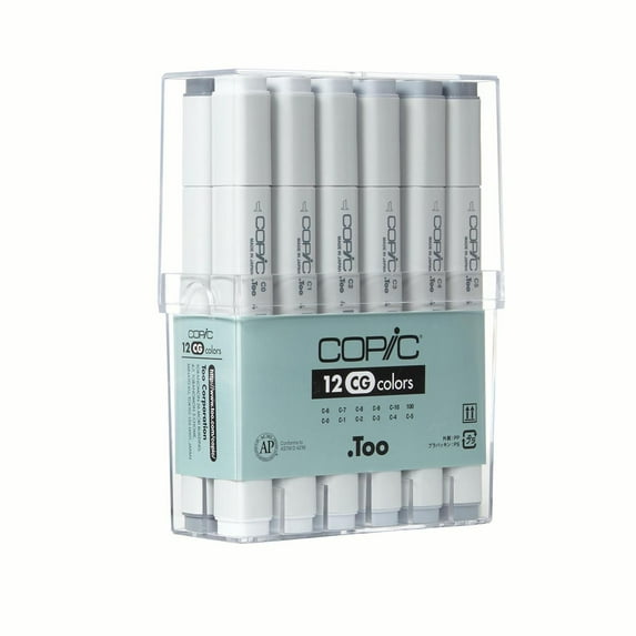 Copic® Classic Marker Set, 12-Color Cool Gray Set