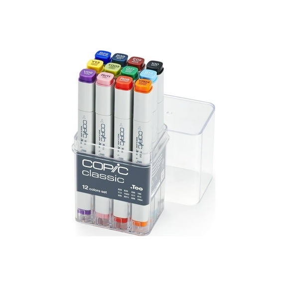 Copic Classic Markers, Basic Set, 12 Markers