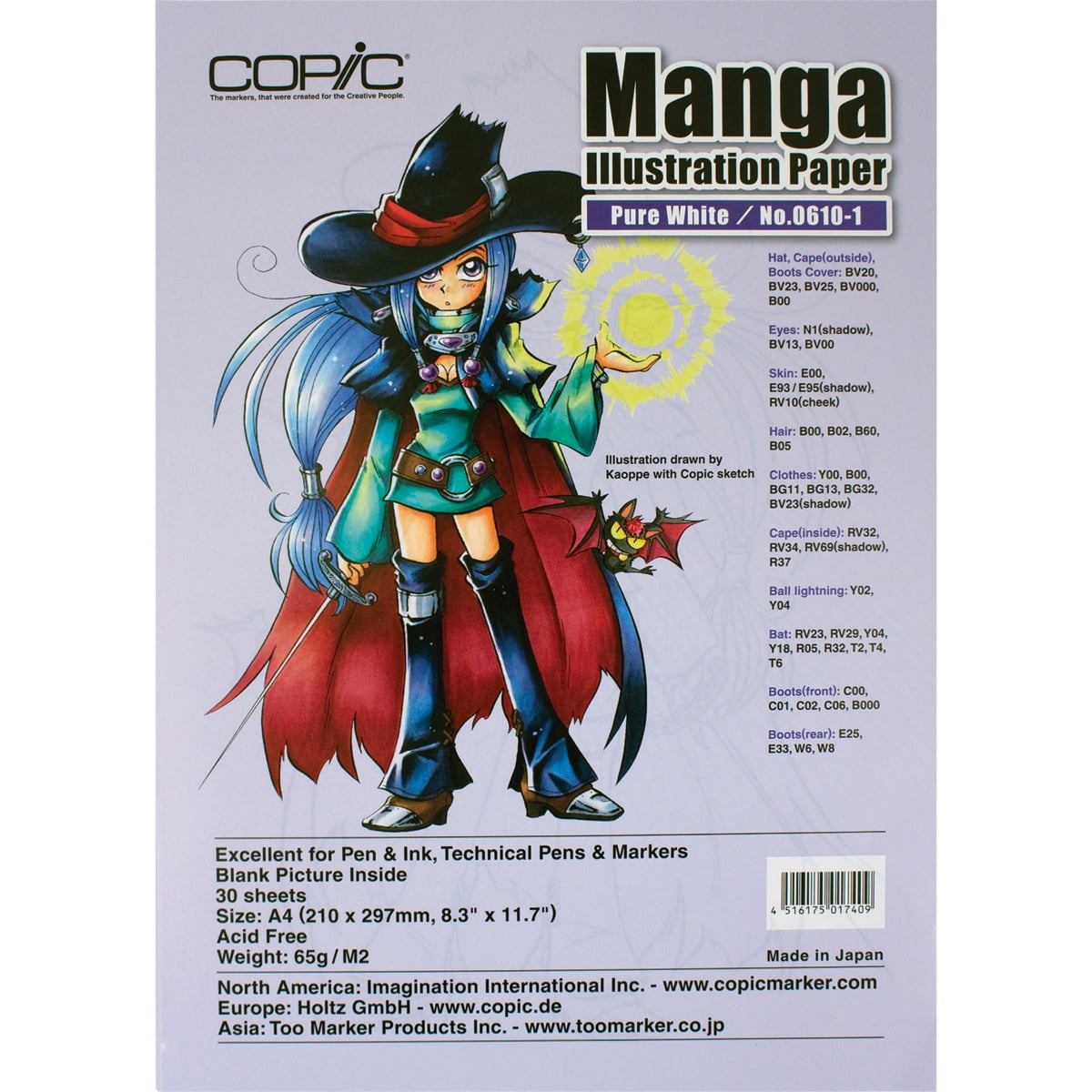 Copic Manga Illustration Paper A4 8.3X11.7 30/Pkg-Pure White 
