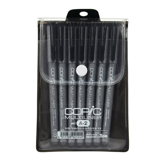 Copic® Multiliner Set, 7-Pen, Black