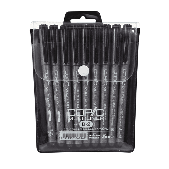 Copic® 8-Pen Multiliner Set, Black